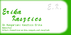 erika kasztics business card